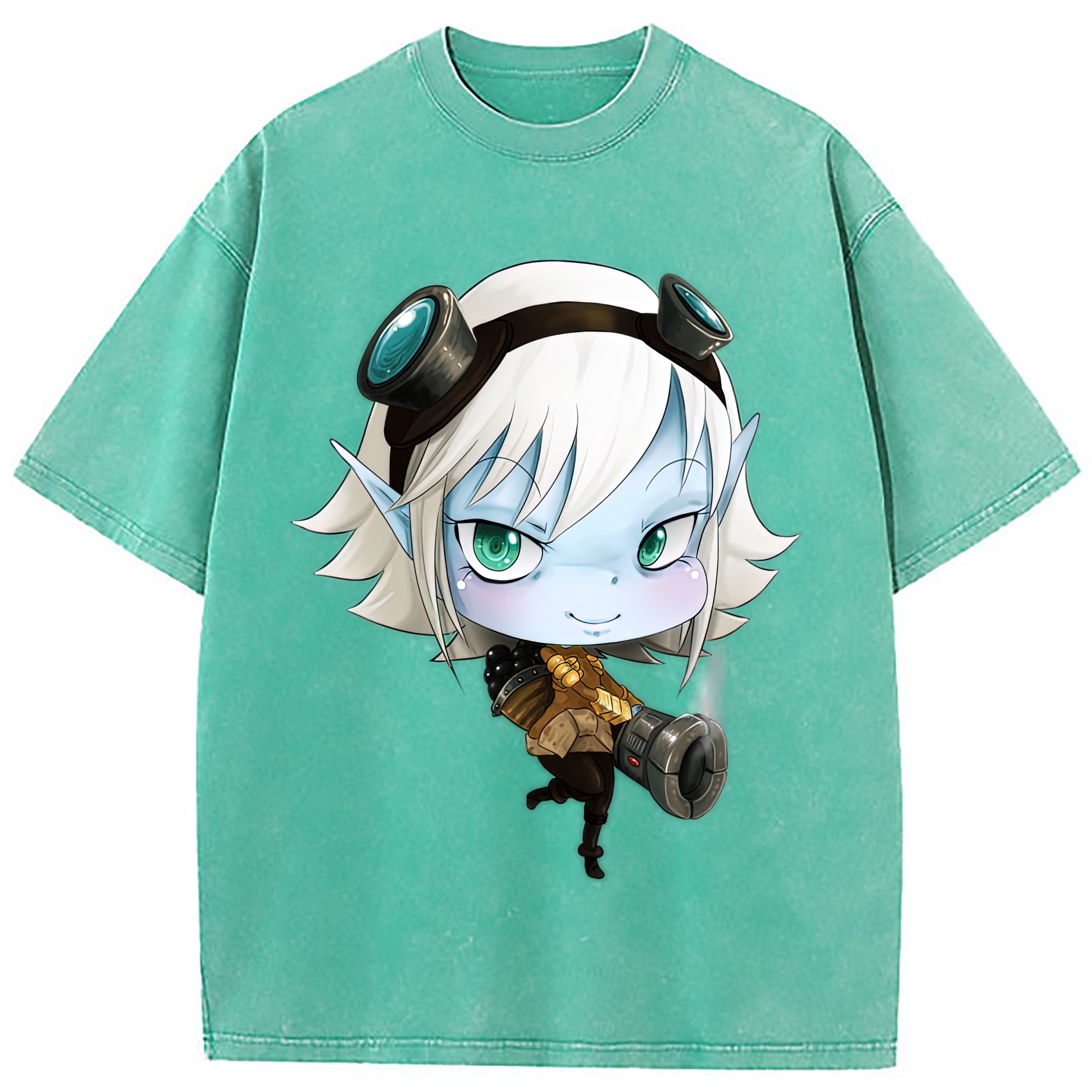 （画像用） リーグ・オブ・レジェンド League of Legends LOL 綿100% ヴィンテージ風 半袖Tシャツ（フロントプリント）